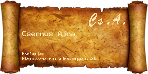 Csernus Ajna névjegykártya